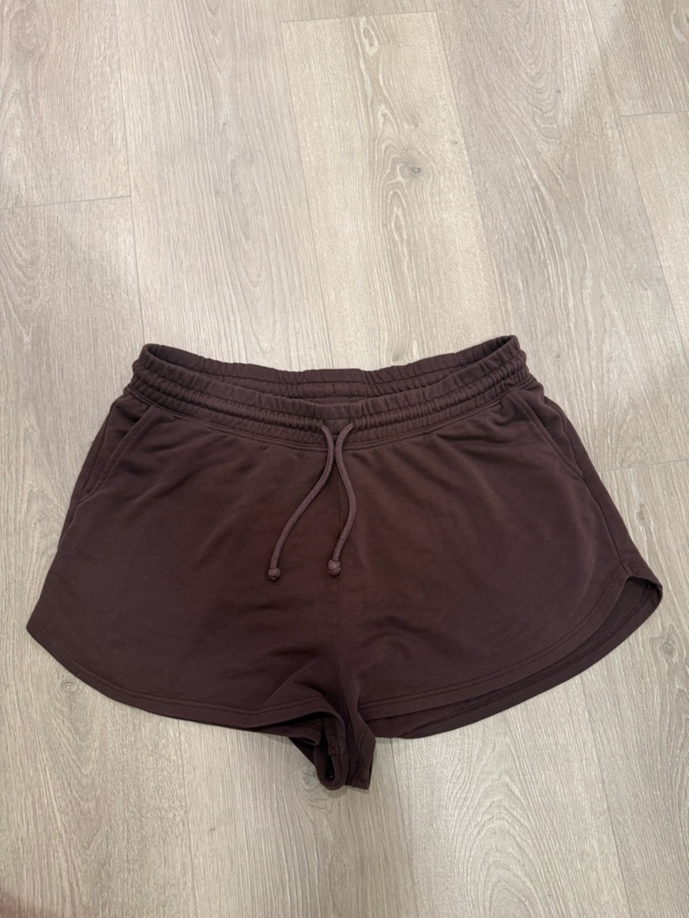 H&M Women's Dark Brown Athletic Drawstring Shorts
